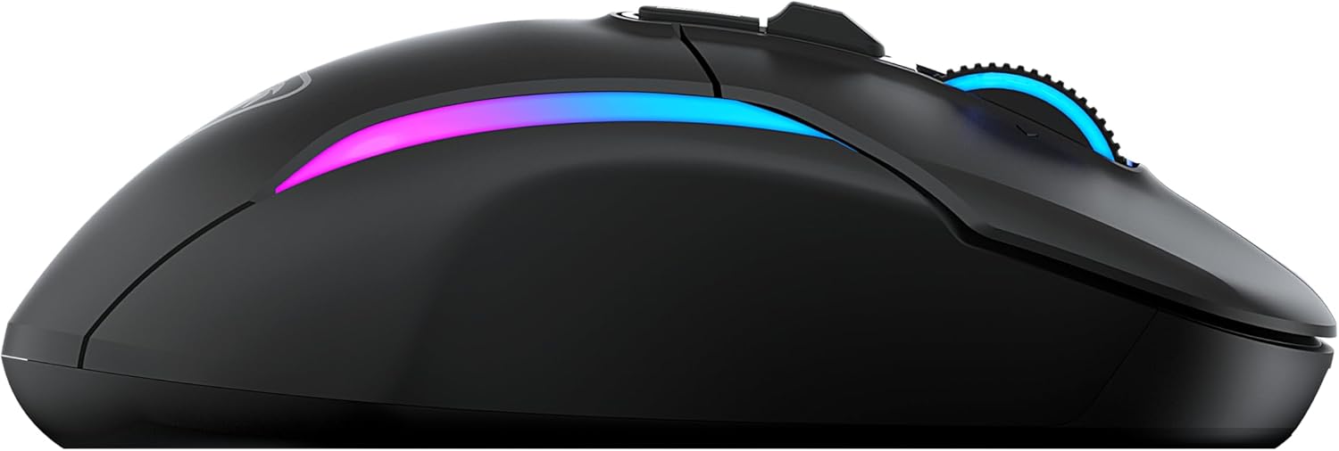 TURTLE BEACH Kone II Air – Wireless Ergonomic RGB Gaming Mouse, 350-Hr Battery, 26K DPI Optical Sensor, 100M Click Optical Switches, 21 Customizable Inputs, 4D Free-Spin Scroll Wheel – Ash Black-9