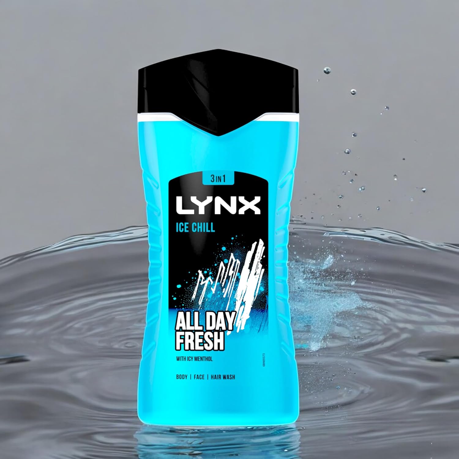 6 Pack of 225ml Lynx 3-in-1 Ice Chill All Day Fresh with Icy Menthol Body wash Wash, 225ml with Plant-based Moisturisers Dermatologically Tested, Keep Smelling Irresistible!-1