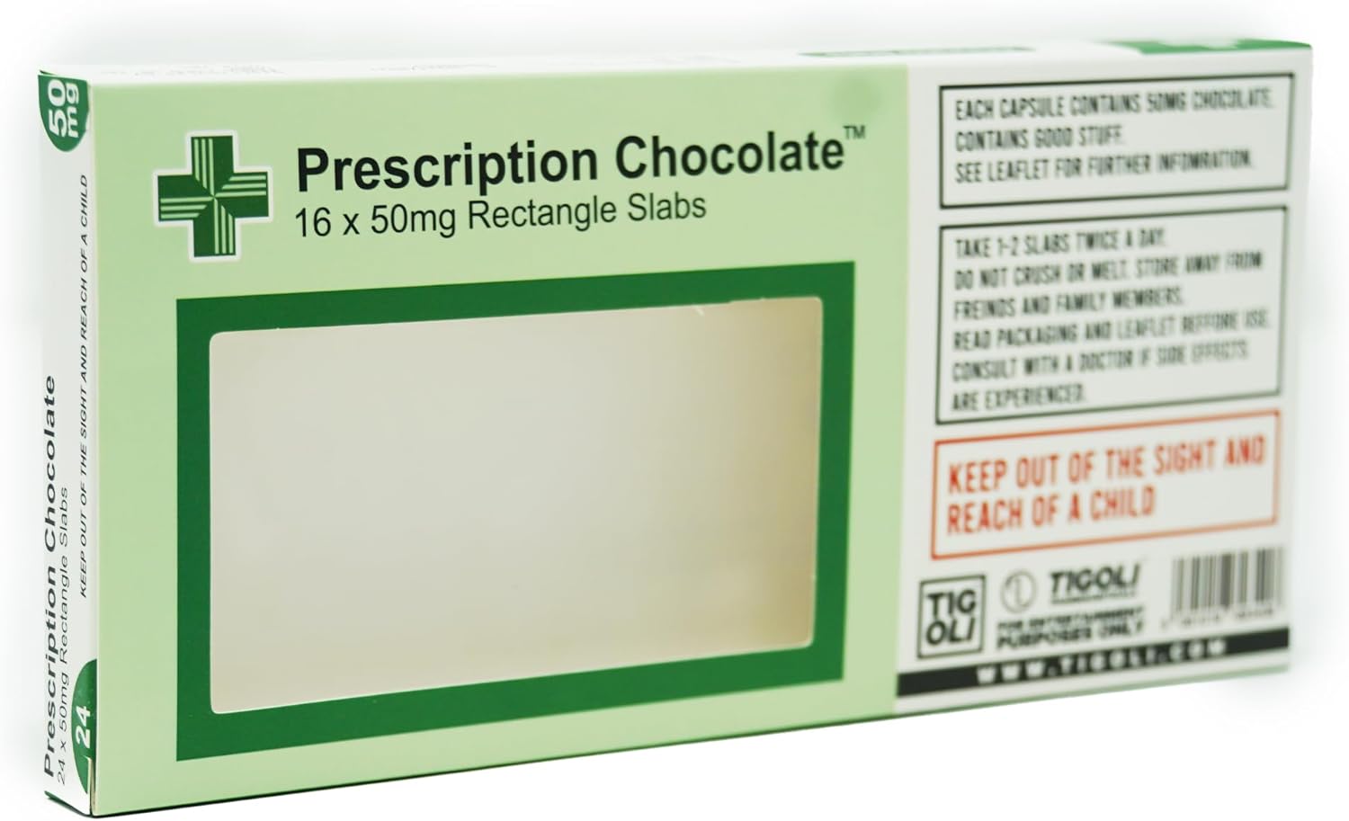 Novelty Prescription Chocolate Gift Boxes, 18.8cm x 9cm x 1.5cm, Transparent Window (6 Pack)-4