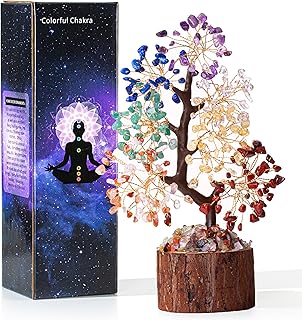 XIANNVXI 7 Chakra Crystal Tree Money Tree Chakra Tree of Life Gifts Spiritual Gifts Good Luck Gifts Desk Decorations Crystal Tree Ornaments for Bedroom