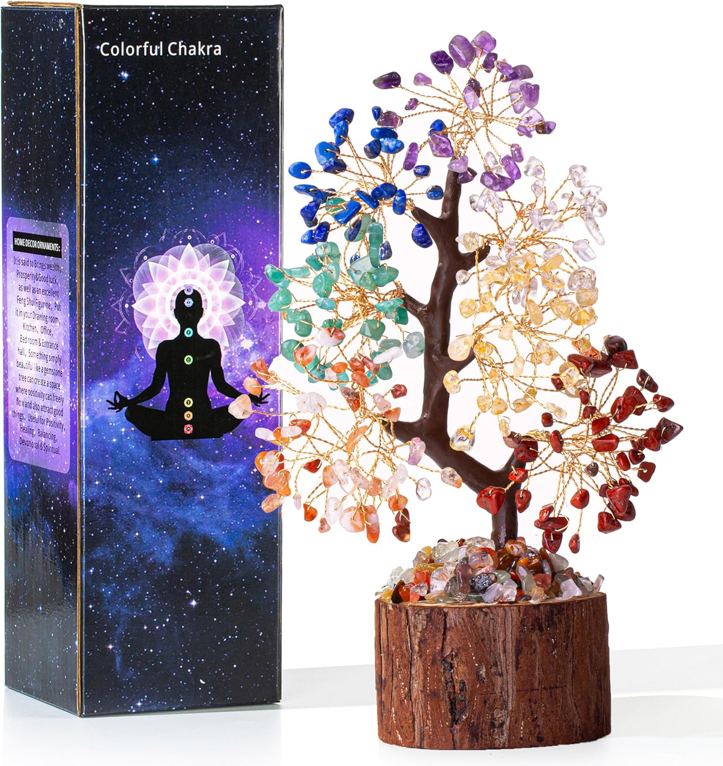 XIANNVXI 7 Chakra Crystal Tree Money Tree Chakra Tree of Life Gifts Spiritual Gifts Good Luck Gifts Desk Decorations Crystal Tree Ornaments for Bedroom-0