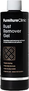 Furniture Clinic Rust Remover for Metal - 250ml - Fast Acting Rust Removal - Non-Drip Rust Remover Gel - Cleans & Removes Rust Back to Bare Metal - For Interior & Exterior Surfaces