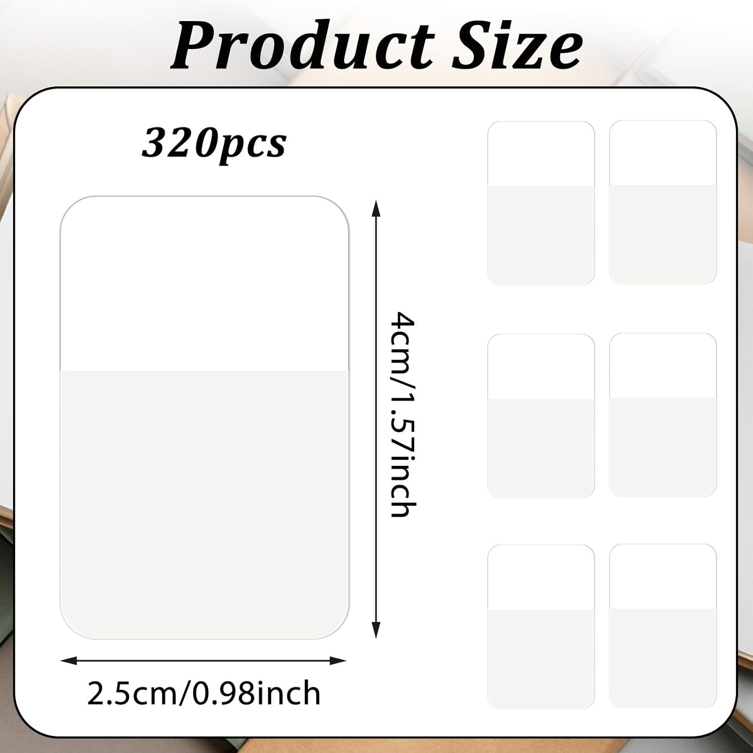 320 Pcs Sticky Index Tabs, 1 x 1.57" Tabs for Notebooks, Page Flags, Sticky Tabs for Books, Writable and Repositionable File Tabs for Reading Notes, Books and Classify Files-1