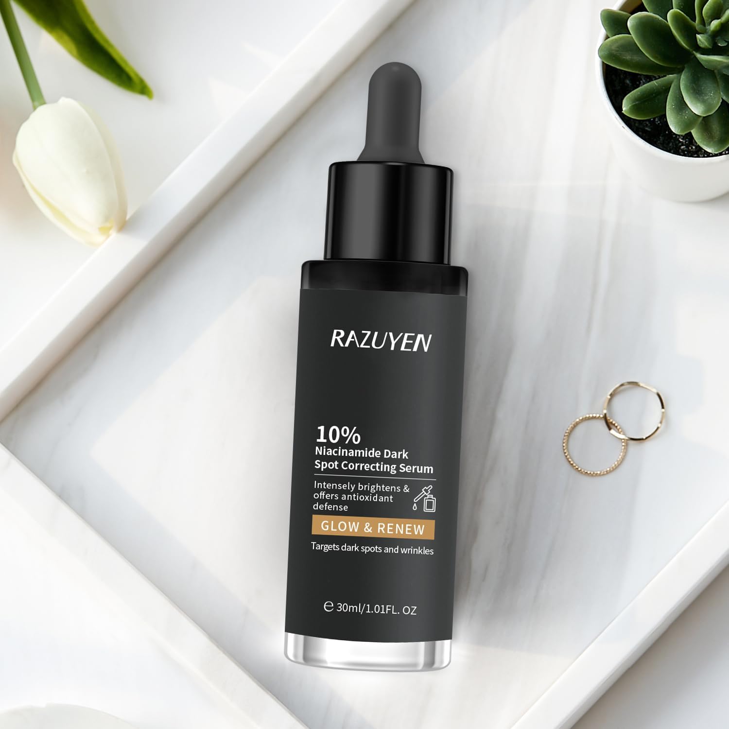 RAZUYEN 10% Niacinamide Serum, Brightening Serum With Arbutin and Panthenol for Even Skin Tone, Soothing and Hydrating Serum for all Skin Types, 30ml-6