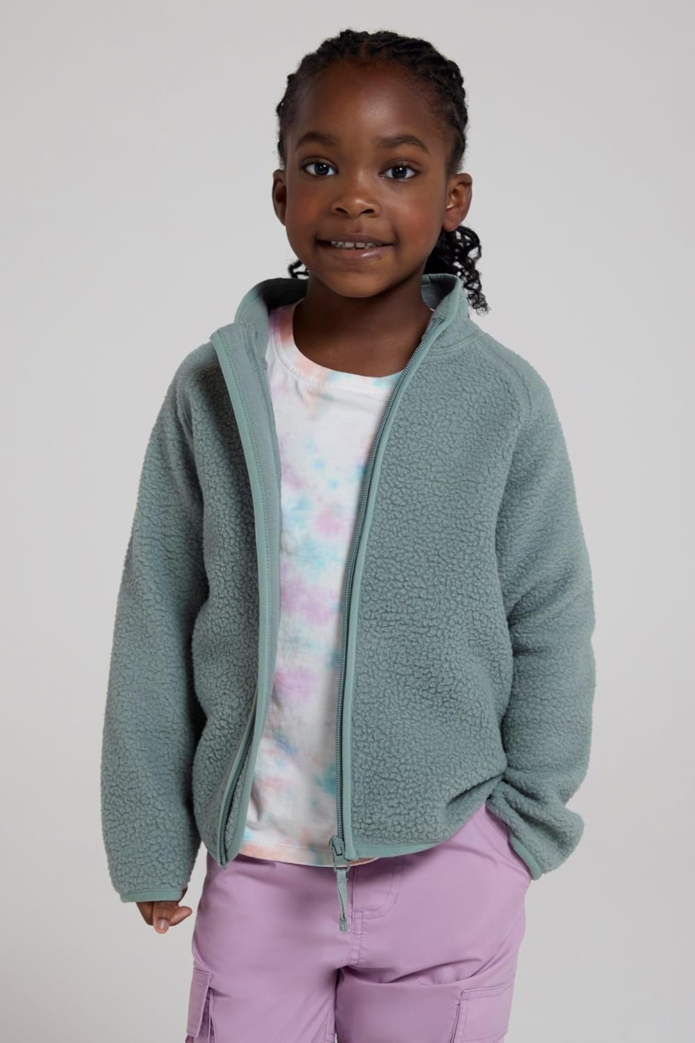 Mountain Warehouse Fern Kids Borg Raglan Fleece Jacket-6