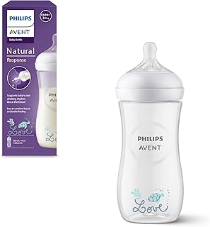 PHILIPS Avent, Natural Response Baby Bottle 330 ml with Flow 4 (3 m+ Teat), SCY906/11