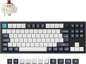 Keychron Q3 Max Wireless Custom Mechanical Keyboard, Full Aluminum Programmable Knob 2.4 GHz Bluetooth TKL Layout RGB with Hot-swappable Gateron Jupiter Brown Switch for Mac Windows Linux - UK Layout