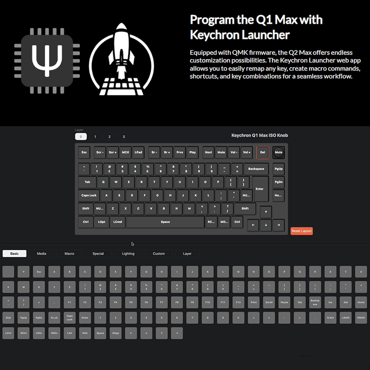 Keychron Q1 Max QMK/VIA Custom Mechanical Keyboard, Full Metal Programmable Knob 2.4 GHz/Bluetooth/Wired Keyboard with RGB Hot-Swappable Gateron Jupiter Banana Switch for Mac Win Linux - UK Layout-2