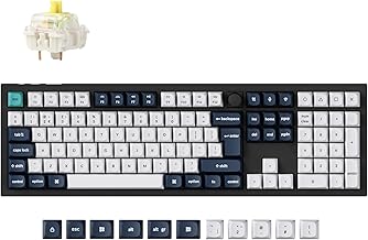 Keychron Q6 Max Full Size Bluetooth Wireless /2.4 GHz/Wired Custom Mechanical Keyboard, Full Metal Programmable Knob RGB Hot-Swappable Gateron Jupiter Banana Switch for Mac Win Linux - UK Layout