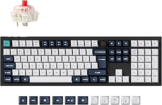 Keychron Q6 Max Full Size Bluetooth Wireless /2.4 GHz/Wired Custom Mechanical Keyboard, Full Metal Programmable Knob RGB Hot-Swappable Gateron Jupiter Red Switch for Mac Win Linux - UK Layout