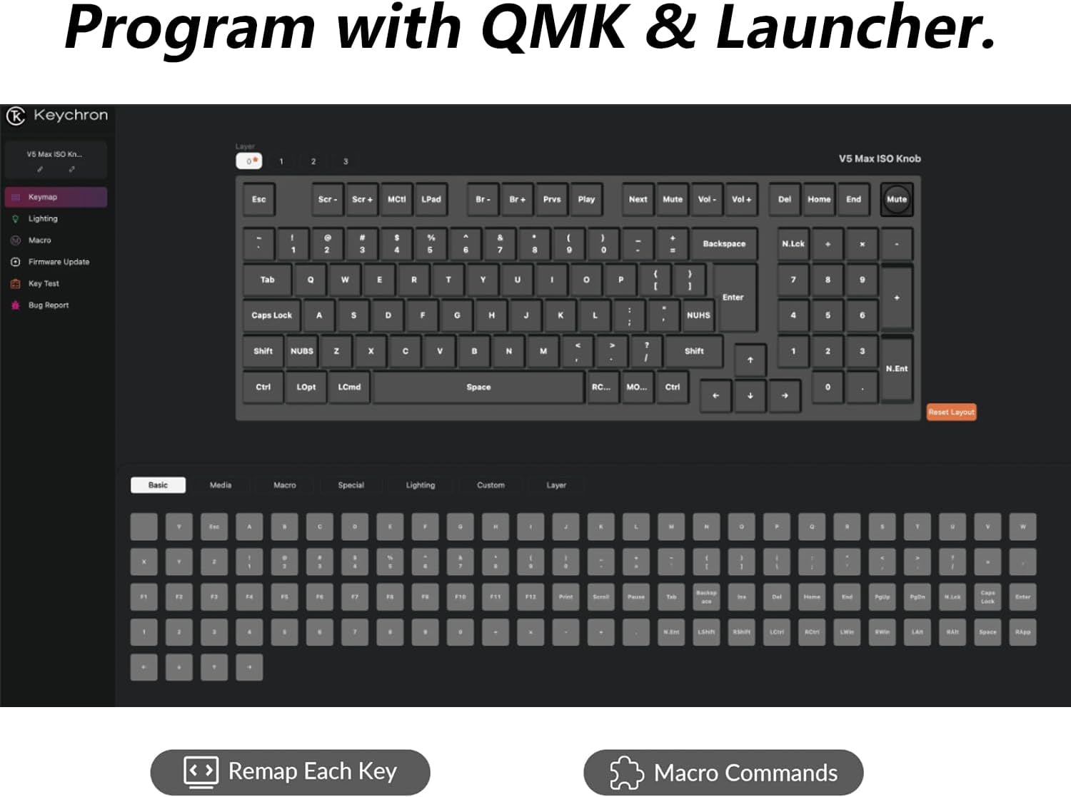 Keychron V5 Max Compact 100-Key Wireless Custom Knob Mechanical Keyboard, Programmable Bluetooth 5.1/2.4 GHz/Wired with RGB Hot-swappable Gateron Jupiter Brown Switch for Mac Win Linux - UK Layout-2