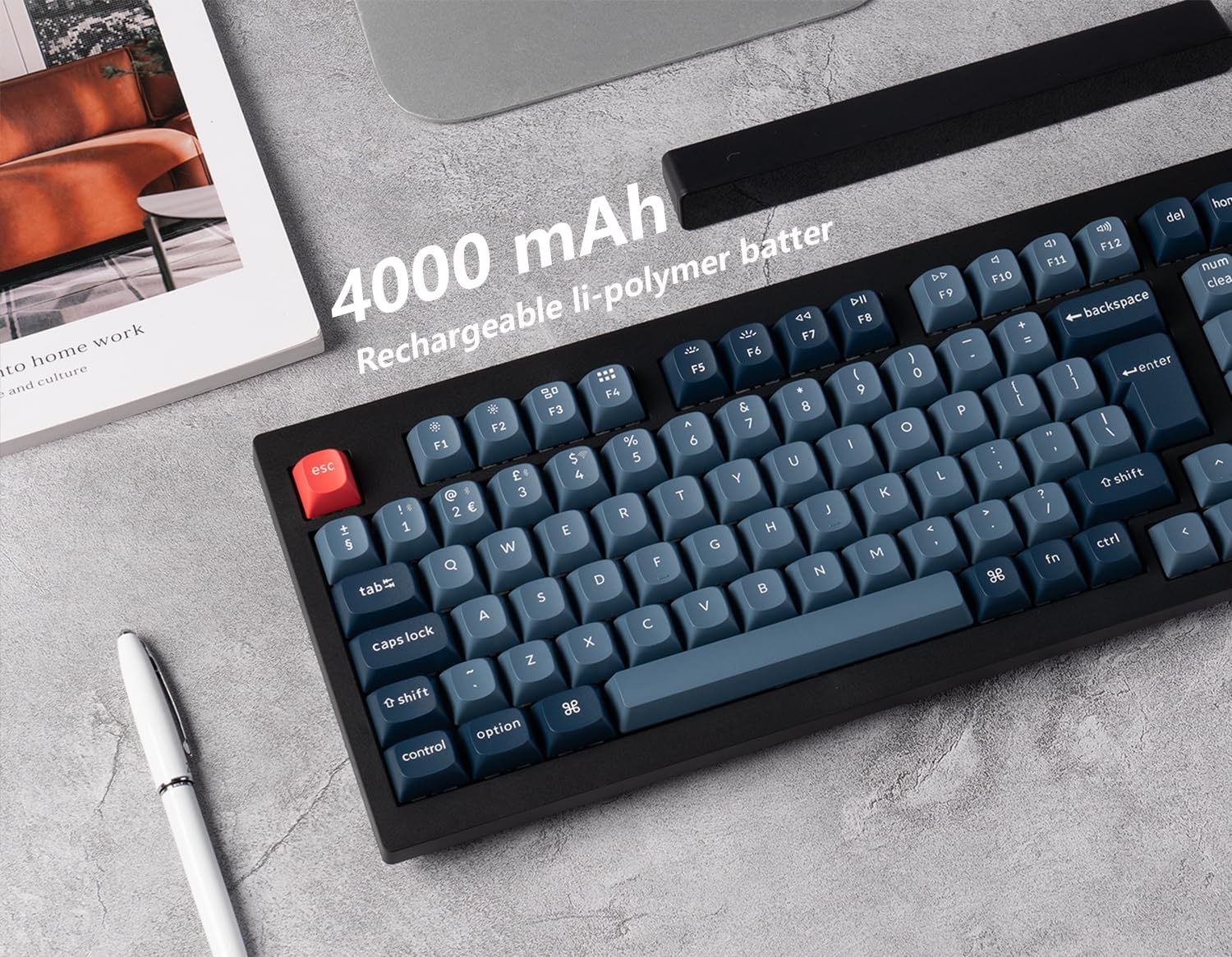 Keychron V5 Max Compact 100-Key Wireless Custom Knob Mechanical Keyboard, Programmable Bluetooth 5.1/2.4 GHz/Wired with RGB Hot-swappable Gateron Jupiter Brown Switch for Mac Win Linux - UK Layout-3