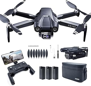 CHUBORY X10 PRO GPS Drone with Camera for Adults 4K UHD, 90 Min Long Flight Time,3280 FT Long Control Range, Auto Return, Follow Me, Brushless Motor Frequency: 2405–2475mhz Output Power: 2mW