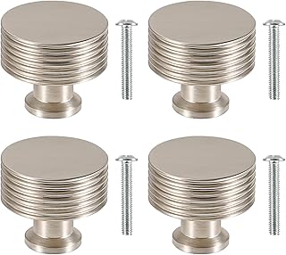 TRIXES 4PK Matte Silver Drawer Knobs - Decorative Cabinet Hardware - Perfect for DIY Projects