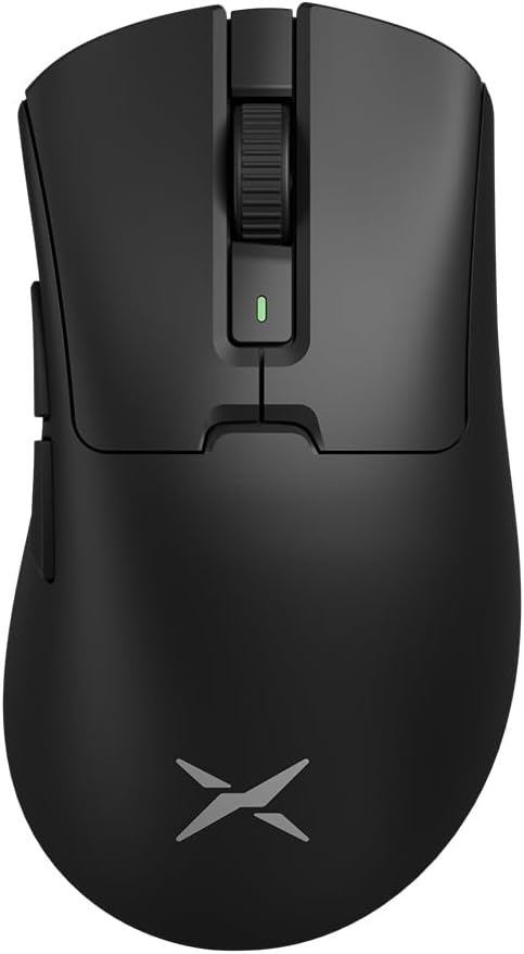 DeLUX Ergonomic Wireless Gaming Mouse M900, 63g Lightweight, With Charging Dock, PAW3311 Sensor 12K DPI, 1000Hz Polling Rate, Rechargeable, Dual Mode (Black)-0