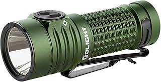 OLIGHT BatonTurbo 510 Meters Long-Range Pocket EDC Torch 1,000 Lumens Powered by Rechargeable Battery or Optional Power Sources Small LED Flashlight for Outdoors, Indoors and Emergency (OD Green)