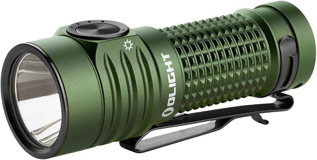 OLIGHT BatonTurbo 510 Meters Long-Range Pocket EDC Torch 1,000 Lumens Powered by Rechargeable Battery or Optional Power Sources Small LED Flashlight for Outdoors, Indoors and Emergency (OD Green)-0