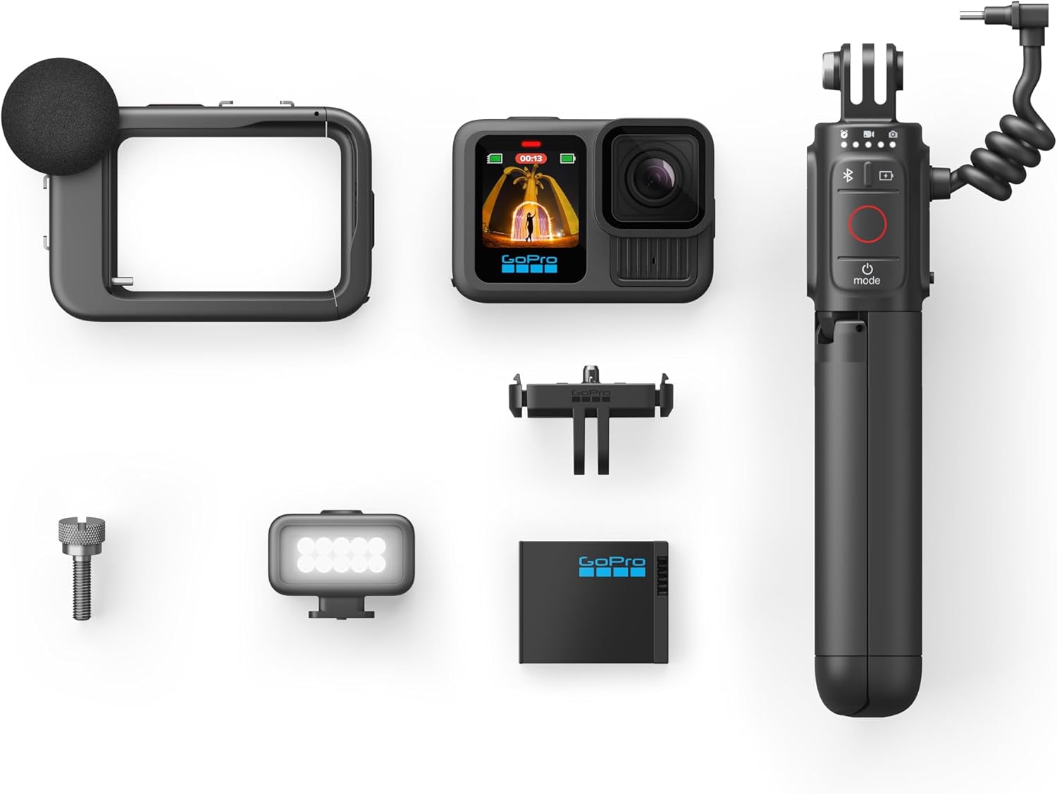 GoPro HERO13 Black Creator Edition - Includes HERO13 Black, Volta (Battery Grip, Tripod, Remote), Media Mod, Light Mod, Enduro Battery, Magnetic Latch Mount and Carrying Case-4