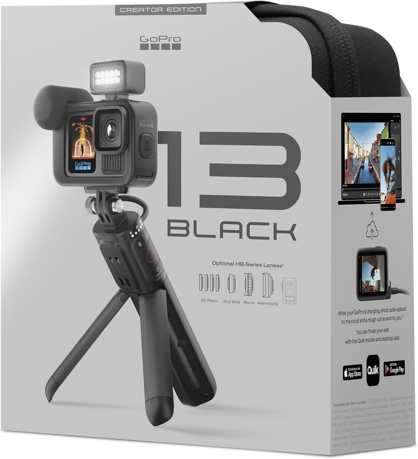 GoPro HERO13 Black Creator Edition - Includes HERO13 Black, Volta (Battery Grip, Tripod, Remote), Media Mod, Light Mod, Enduro Battery, Magnetic Latch Mount and Carrying Case-5