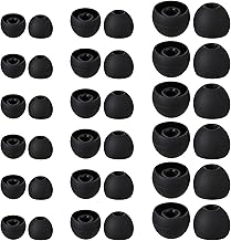 Giantree 18 Pairs Silicone Earbud Replacement Tips, S/M/L Sizes Earbud Ear Tips Replacement Ear Bud Covers Fit Most in-Ear for Earbuds(Black)