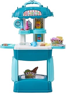 Warmiehomy Pretend Play Grocery Store Kids Supermarket Playset with Cash Register,Play Food Accessories Role Play Children's Toys Girls Boys Toys Toddler Handbag with Shoulder Strap,Birthday Gifts