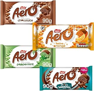 Chocolate Bar Bundle - 1 x Aero Mint, Orange, Chocolate & Choco Hazelnut (90g, 450g total)