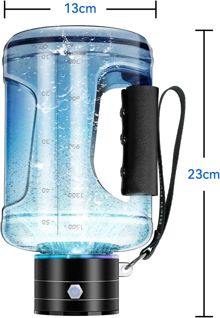 IUHFSIFS Upgrade 1.5L Hydrogen Water Bottle UK【NO.1 Hydrogen Content】【CAS Global Certificate - 4000PPB】 Hydrogen water generator with TOP SPE PEM Technique 1.5L Outdoor Sports Hydrogen Bottle-7