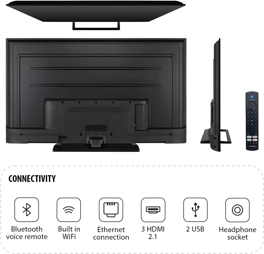 Toshiba UF3F 65 Inch Fire 4K HDR TV, TRU Picture Engine, HDR10, Dolby Vision & Atmos, Sound by Onkyo, DTS Virtual X, Alexa Voice Remote-6