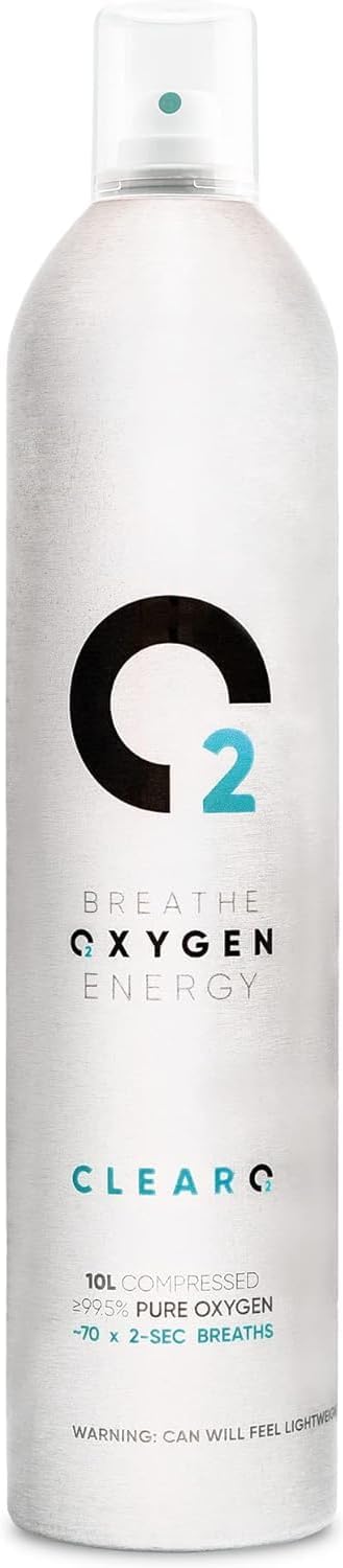 ClearO2 10L Pure Breathing Oxygen Can with Spray Cap | 5 Pack | Made in Britain-0