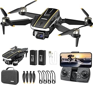 Brushless Super Endurance Foldable Quadcopter Drone for Beginners–36+ mins Flight Time,Wi-Fi Drone with 120°Wide-Angle 4K HD Camera, Brushless Motor, Dual Cameras(2 Batteries)