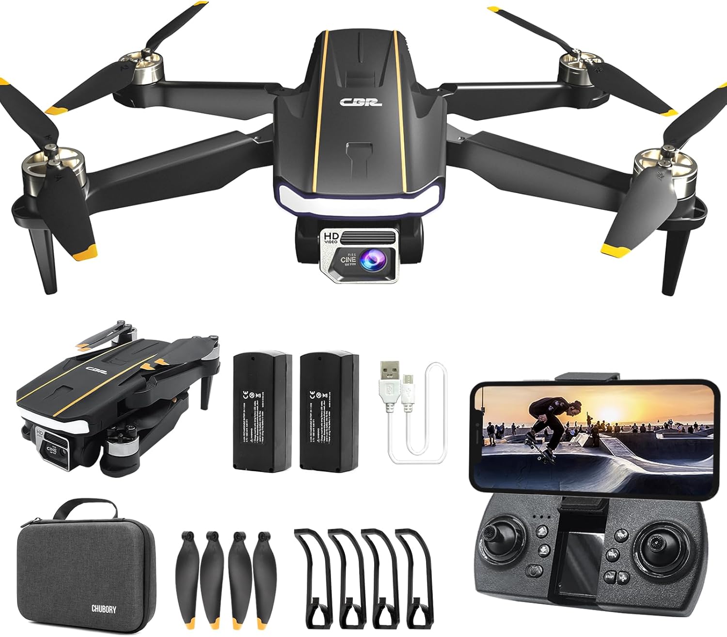 Brushless Super Endurance Foldable Quadcopter Drone for Beginners–36+ mins Flight Time,Wi-Fi Drone with 120°Wide-Angle 4K HD Camera, Brushless Motor, Dual Cameras(2 Batteries)-8