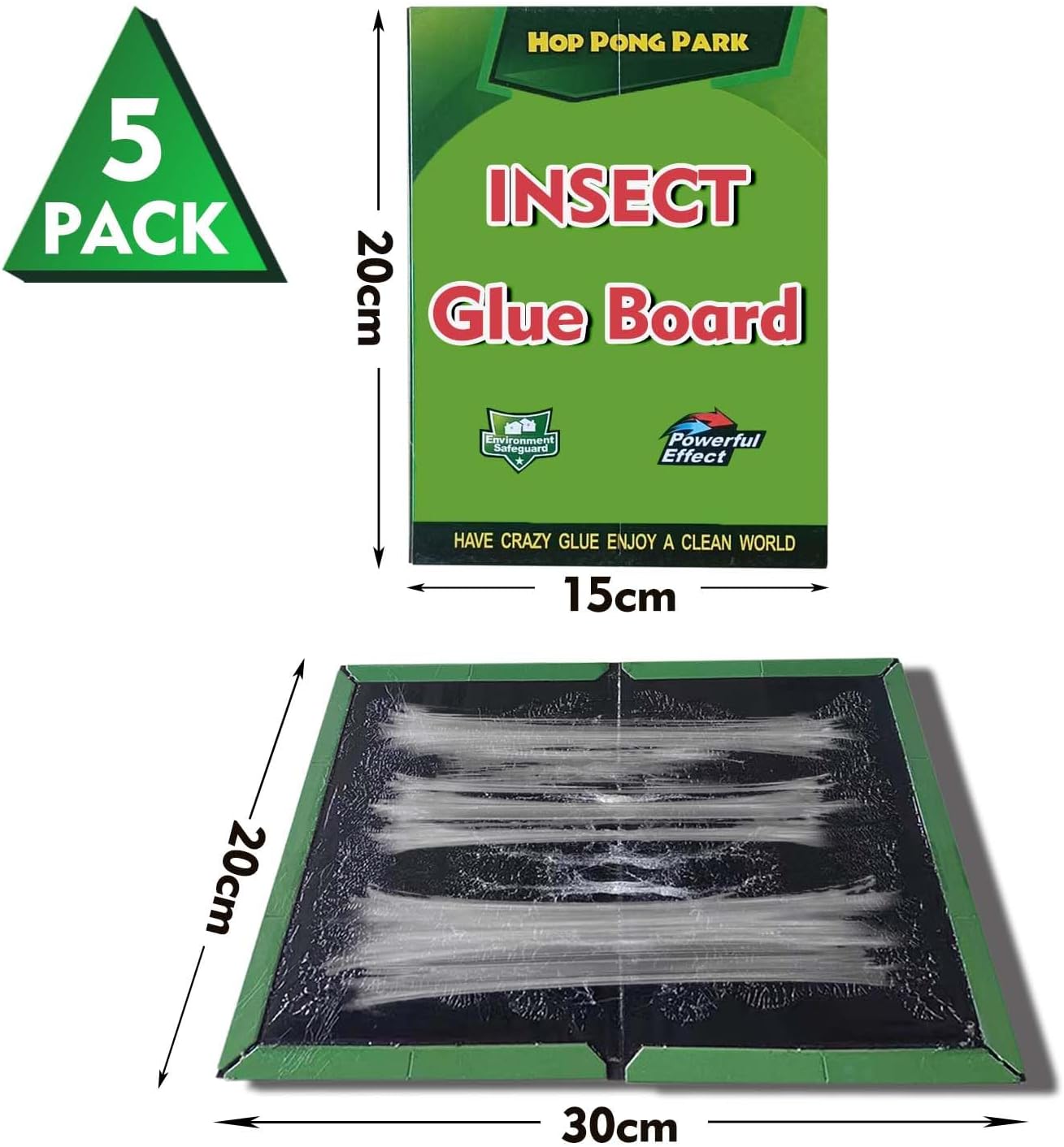 Pest Sticky Pad Traps Boards, 5 Pack Multi Insects Sticky Pads, Undetectable Black & Extra Strong Glue Sticky Trap Pads for Indoor Outdoor Home Kitchen Garden-1