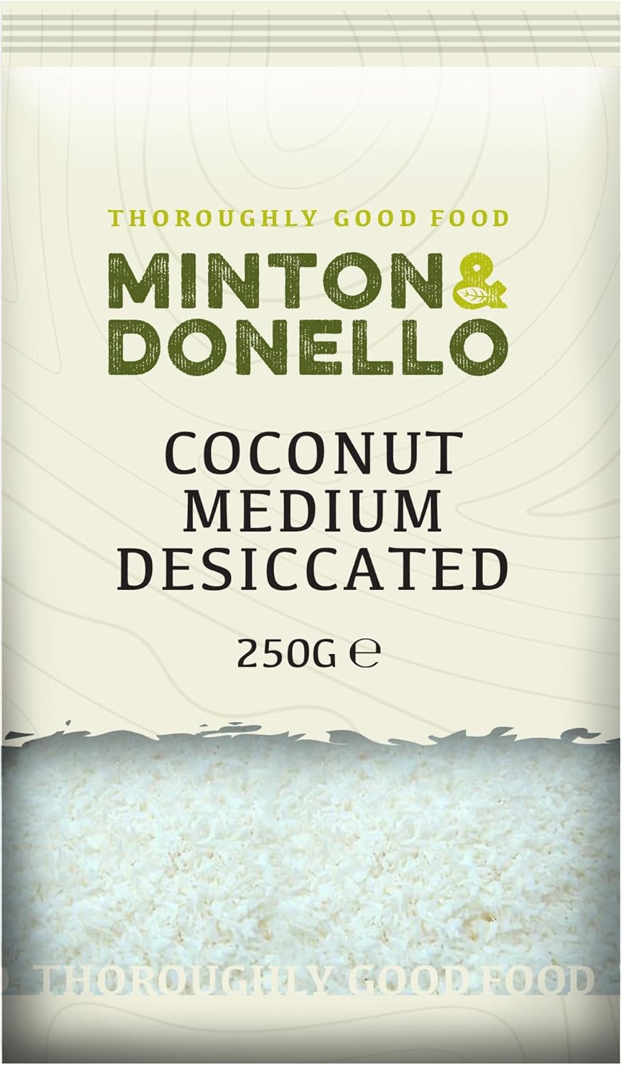 Minton & Donello - Coconut Medium Desiccated, 250g - Vegan Friendly - Free from Any additives, preservatives or flavourings-0