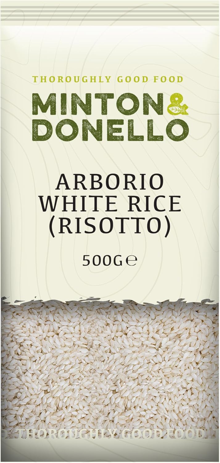 Minton & Donello - Arborio White Rice (Risotto), 500g - Rich in Vitamin A and C - High in Fibre, Protein and Antioxidants-0