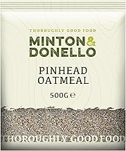 Minton & Donello - Pinhead Oatmeal, 500g - Oatmeal for Porridge, Flapjacks and Cooking - High in Fibre and Low in Fat