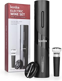 hotder Electric Red Wine Bottle Opener,Red Wine Accessories Gift Set,Electric Corkscrew with Foil Cutter,Wine Vacuum Stopper for Christmas Valentines Father's Day Birthday Wine Lover Gift