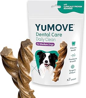 YuMOVE Daily Clean Dental Sticks for Medium Dogs | 7 pack