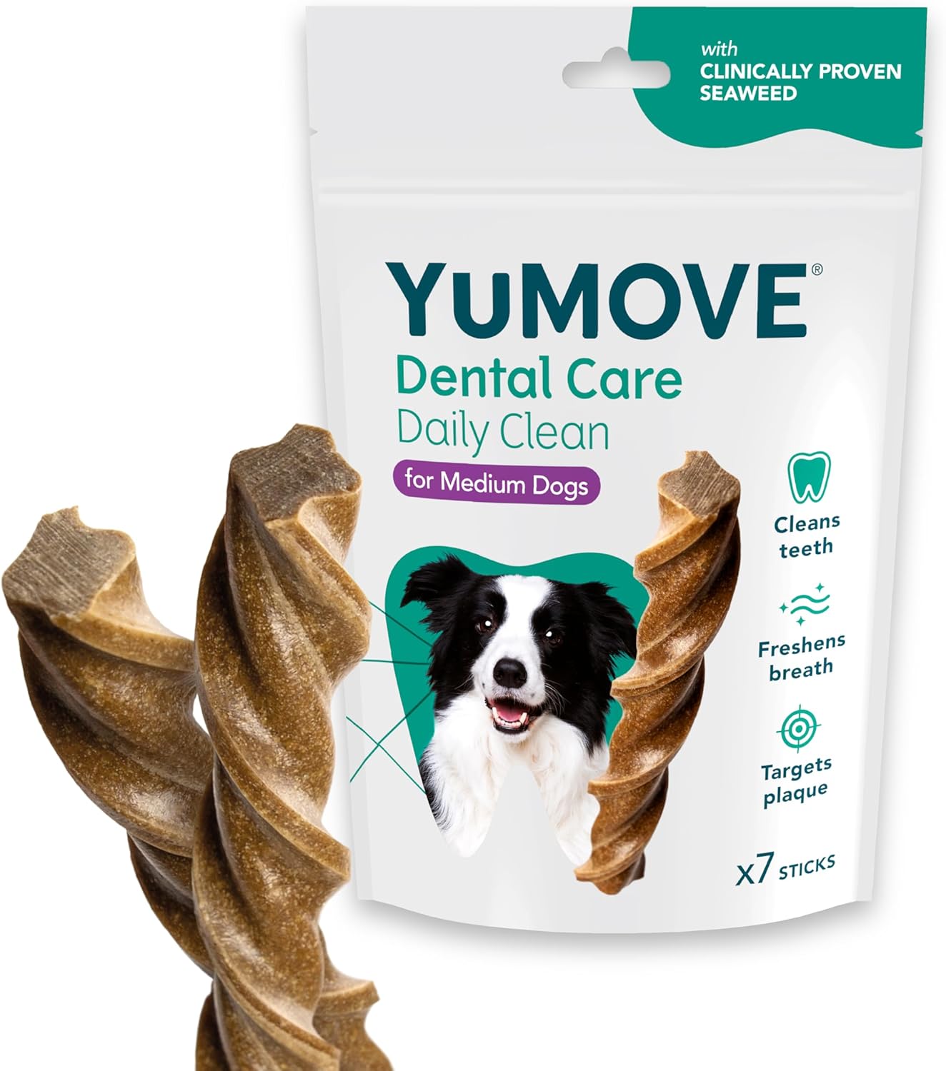 YuMOVE Daily Clean Dental Sticks for Medium Dogs | 7 pack-0