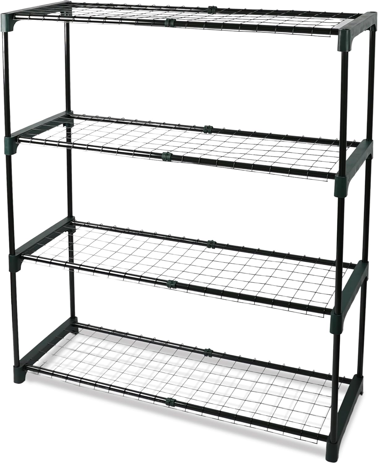 DIVCHI 4-Tier Garden Storage Shelves | Shelving Unit | Greenhouse Shelf | Shed Rack | Plant Racks | Garage Racking | Green House Staging - Easy No Tool Assembly-0