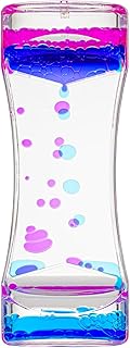 Tink n Stink Trio Colour Liquid Motion Timer – Calming Bubble Timer Sensory Toy – Colourful Water Timer Sensory Tool Spiral Timer for Autism, ADHD, SPD – Blue/Pink