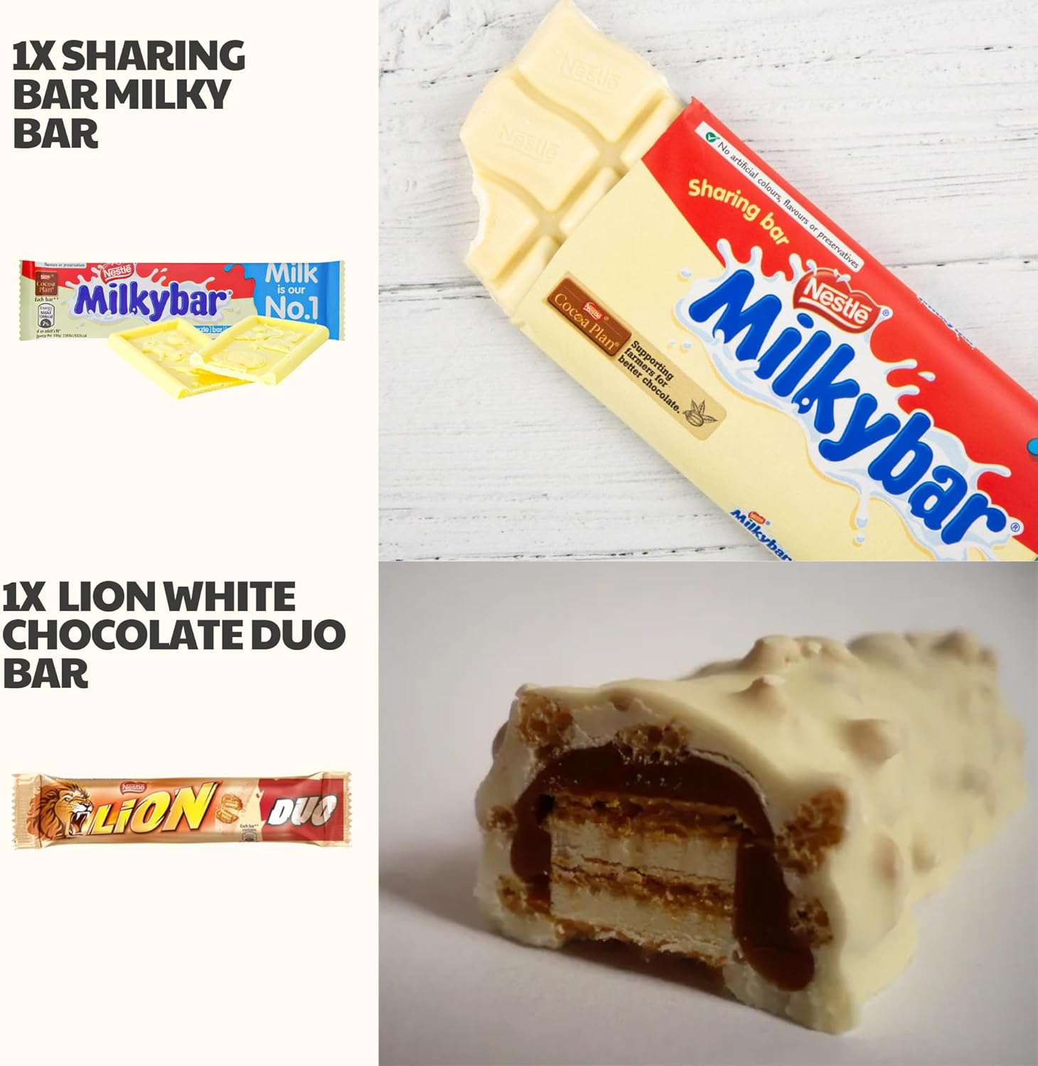 White Chocolate Selection Box Bundle With Delicious White Selection Chocolate Selection Box 201g and Milky Bar Fairy Lights White Chocolate Sharing Bar 100g x2 (3 Pack)-2