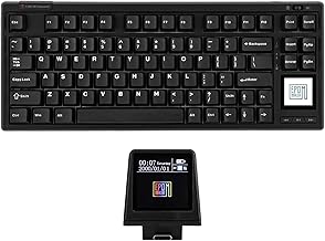 EPOMAKER RT80 Wireless Gaming Keyboard, Tri-mode 75% Mechanical Keyboard, Hot-swap Creamy Custom Keyboard, with Touch Screen, Mini Display, NKRO for Office (Black, Wisteria Linear Switch)