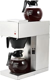 Stalwart Commercial Filter Coffee Maker machine Manual Fill, Pour and Serve, Fresh Brew 1 Glass jug 1.8ltr STRB286W, 140 cups per hour perfect for catering