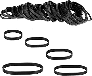 100pcs Large Rubber Bands 5 Sizes of Tactical Rubber Bands, Heavy Duty Large Elastic Bands, Extra Wide and Thick Black Rubber Bands, Weather-Resistant Rubber Bands for Industrial Camping - Black