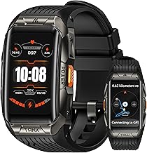 KOSPET TANK X2U Smart Watch with GPS, 50M Waterproof, Stainless Steel Body, 3D Curved Corning Gorilla Glass, Large Capacity Battery, Bluetooth Calling, 1.64" AMOLED Display. Pressure&Altitude&Compass