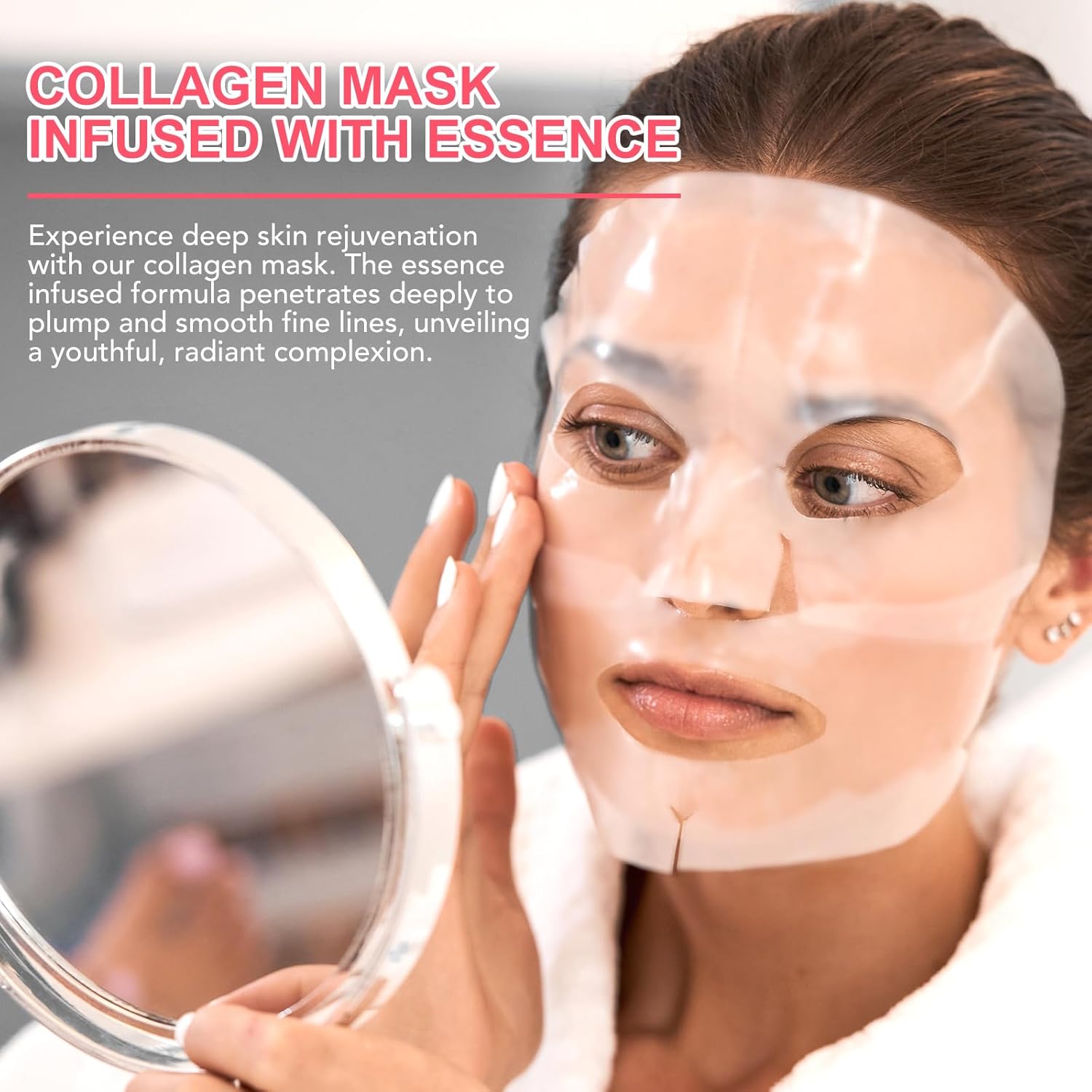 Collagen Face Mask Overnight(4 Count), Deep Collagen Anti-Wrinkle Lifting Mask, Collagen Night Wrapping Mask, Boosts Elasticity & Hydrates, Deep Collagen Overnight Mask for Skin Care (4PCS)-7