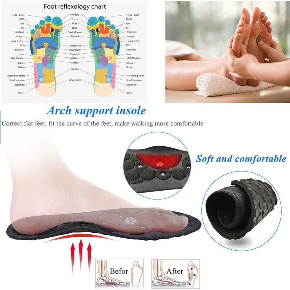 A-kusoli Insoles, Akusoli Magnetic Insoles, Akusoli Acupressure Magnetic Acupressure Insoles for Foot Pain Relief, Magnetic Massage Insole for Men Women (1pairs) (M(40-43))-2