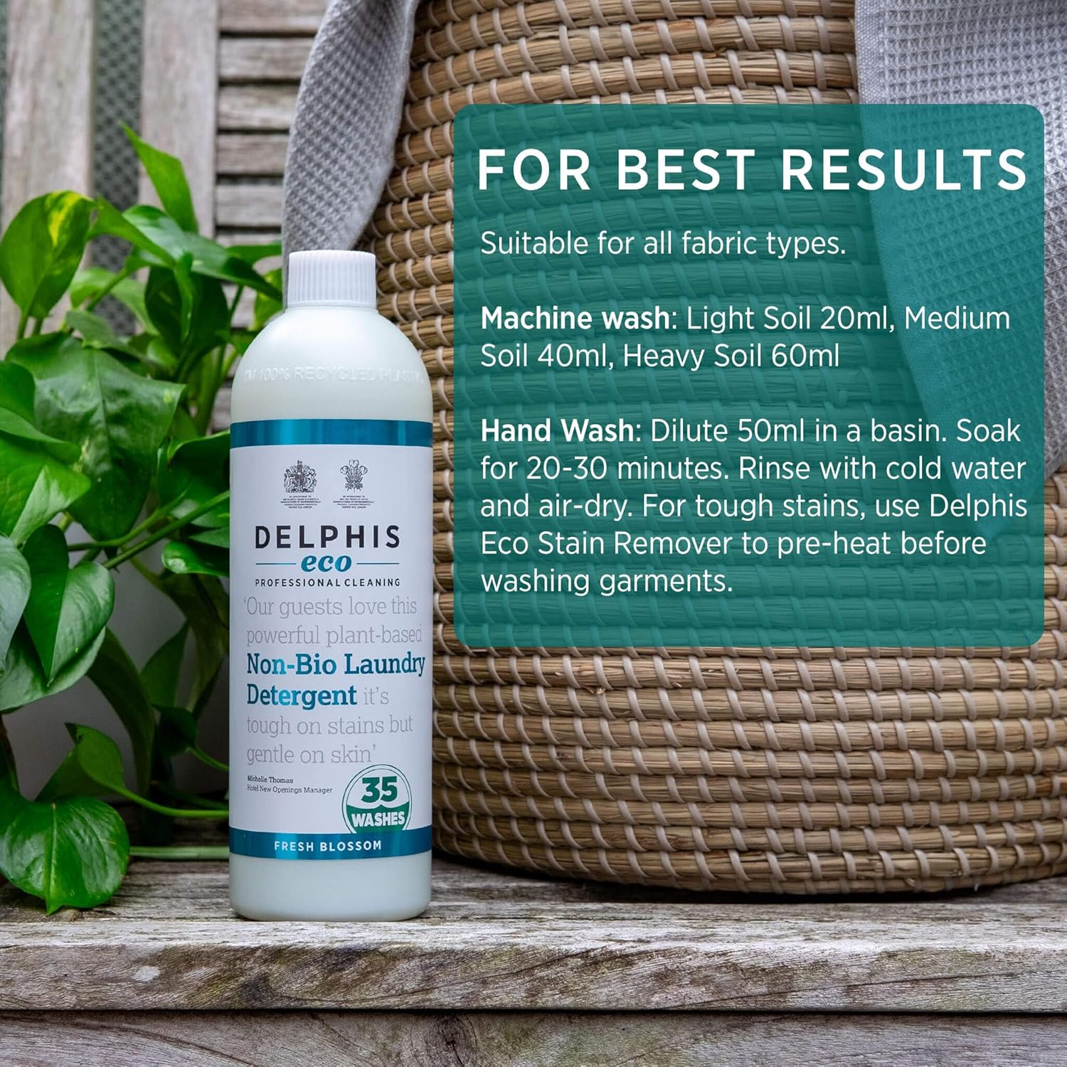 Delphis Eco Laundry Detergent Non Bio 700ml, Fresh Blossom Scent, Dermatologically Tested & Eco-Friendly, Plant-Based & Biodegradable-3