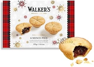 Mince Pies | 6 All Butter Pastry with Crumbly Shortbread, Filled with Plump Vine Fruits, Tangy Peel & Spices | Traditional Scottish Shortbread Christmas Treat, 372 g