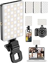 Selfie Light for Phone,120 LEDs Phone Light, Phone Light Clip on Rechargeable 3000mAh CRI 96+,4 Modes Light Camera Light for Phone,Laptop,Tablet,Zoom Meeting,Makeup,TikTok